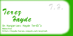 terez hayde business card